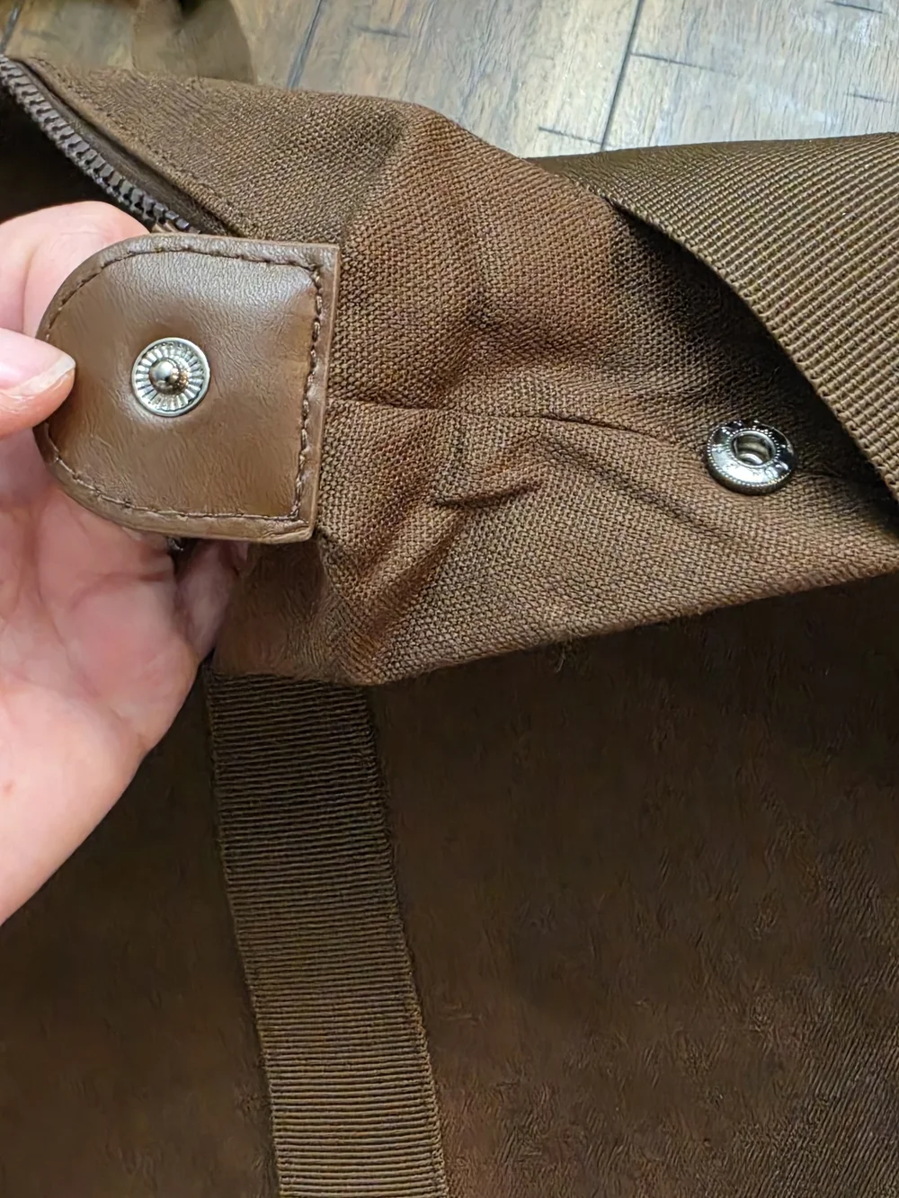 Tommy Bahama Brown Canvas Weekender Bag